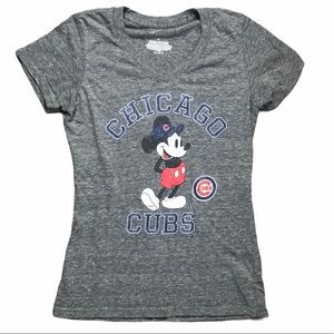Fanatics Mickey Mouse Chicago Cubs V neck Tshirt